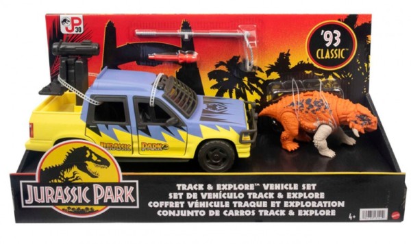 Mattel Jurassic World Nostalgia Pojazd i Dinozaur HMM25