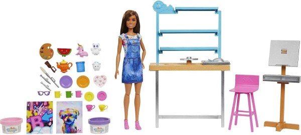 Mattel Barbie Pracownia Artystyczna Zestaw z Lalką HCM85