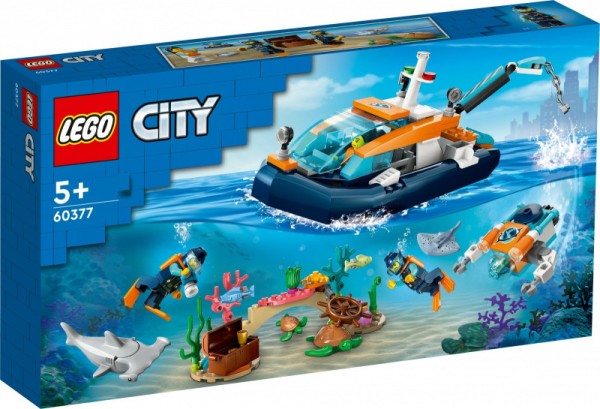 Lego Klocki City Łódź do nurkowania badacza 60377