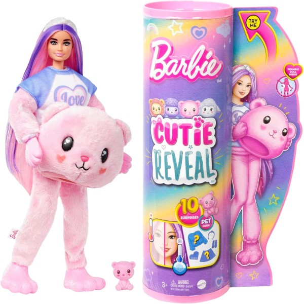 Mattel barbie Cutie Reveal Słodkie Stylizacje Miś HKR02 HKR04