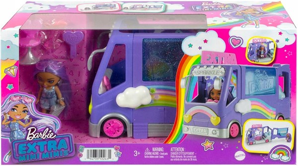 Mattel Barbie Extra Minibus Koncertowy Z Lalką HKF84