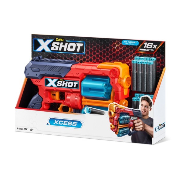 Zuru X-SHOT Wyrzutnia Excel-Xcess TK-12 (16 strzałek) pomarańczowa 36436 pomaranczowa