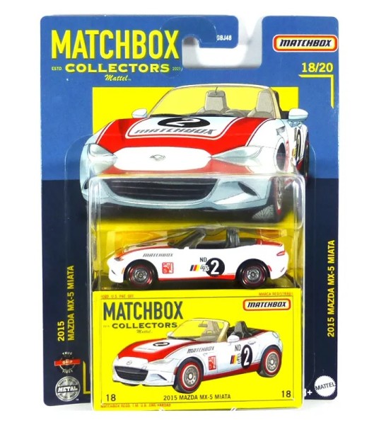 Mattel Matchbox Samochód kolekcjonerski Premium 2015 Mazda MX-5 Miata GBJ48 HFL97