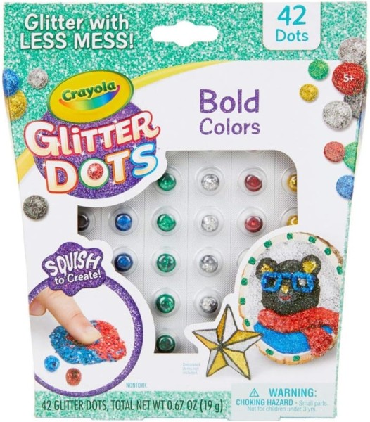 Crayola Glitter Dots Zestaw Kreatywny Masa Plastyczna Podstawowe Kolory 04-0805