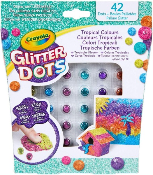 Crayola Glitter Dots Zestaw Kreatywny Masa Plastyczna Tropikalne Kolory 04-0805