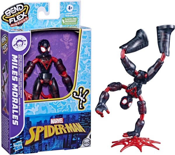 Hasbro Spiderman Bend And Flex Miles Space Mission Miles Morales F3741 F3844