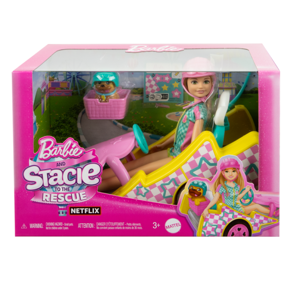 Mattel Barbie Gokart Stacie Pojazd Filmowy z Lalką HRM08