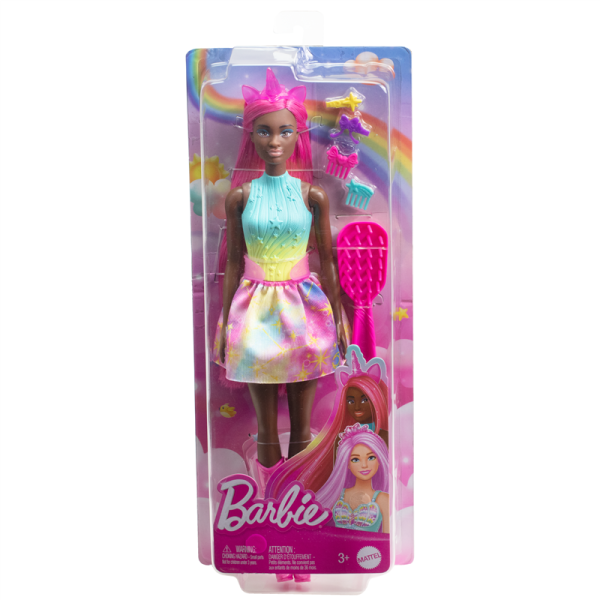 Mattel Barbie Jednorożec Lalka Długie Włosy HRR01