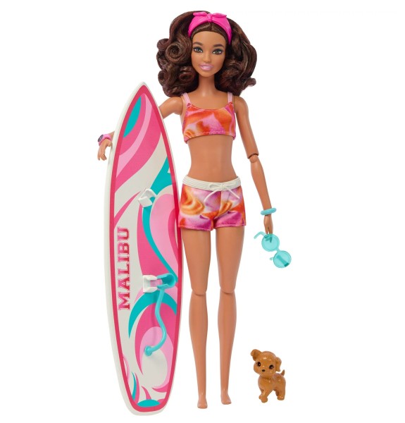 Mattel Barbie Lalka z Deską Surfingową HPL69