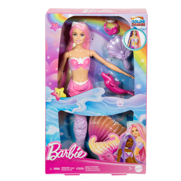 Mattel Barbie Malibu Syrenka Zmiana Koloru HRP97