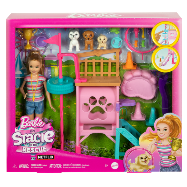 Mattel Barbie Plac Zabaw Piesków i Stacie Zestaw Filmowy HRM10