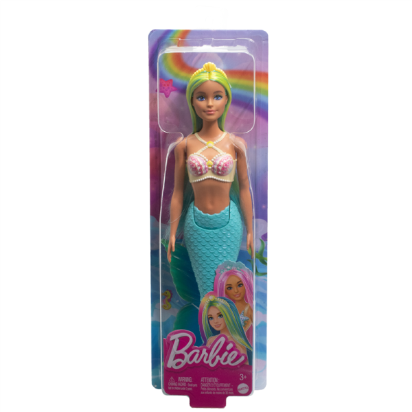 Mattel Barbie Lalka syrenka Zielony Ogon HRR03