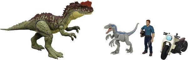 Mattel Jurassic World Dominion Yangchuanosaurus Blue i Owen HLP79